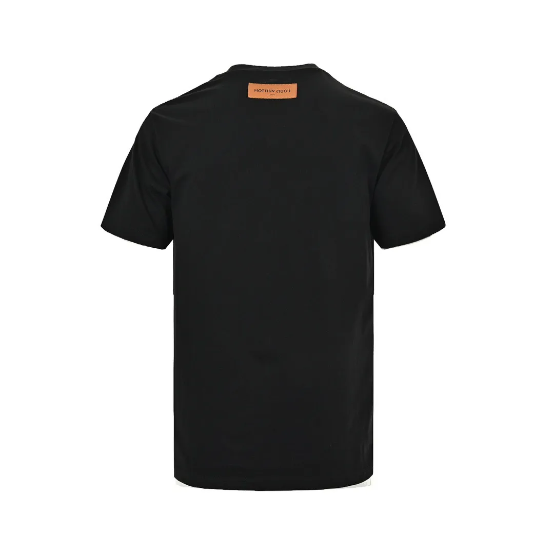 Louis Vuitton/Louis Vuitton 24ss presbyopic leather label fake pocket short sleeves